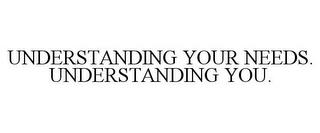 UNDERSTANDING YOUR NEEDS. UNDERSTANDINGYOU. trademark