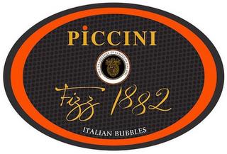 PICCINI FIZZ 1882 ITALIAN BUBBLES UNA TRADIZIONE DI FAMIGLIA DAL 1882ADIZIONE DI FAMIGLIA DAL 1882 trademark