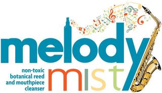 MELODY MIST NON TOXIC BOTANICAL REED AND MOUTHPIECE CLEANSER trademark