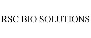 RSC BIO SOLUTIONS trademark