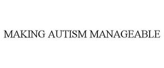 MAKING AUTISM MANAGEABLE trademark