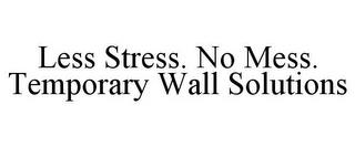 LESS STRESS. NO MESS. TEMPORARY WALL SOLUTIONS trademark