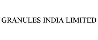 GRANULES INDIA LIMITED trademark