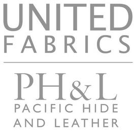 UNITED FABRICS PH&L PACIFIC HIDE AND LEATHER trademark