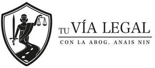 TU VÍA LEGAL CON LA ABOG. ANAIS NIN trademark