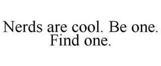 NERDS ARE COOL. BE ONE. FIND ONE. trademark