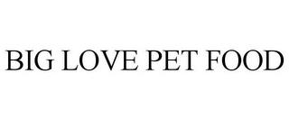 BIG LOVE PET FOOD trademark