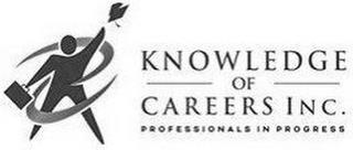 KNOWLEDGE OF CAREERS INC. PROFESSIONALSIN PROGRESS trademark