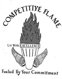 COMPETITIVE FLAME LIT WITH EXCELLENCE FUELED BY YOUR COMMITMENT trademark