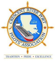 CRESCENT RIVER PORT PILOTS' ASSOCIATIONEST. 1908 TRADITION * PRIDE * EXCELLENCE trademark