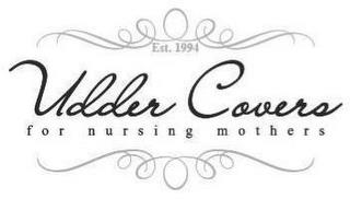 EST. 1994 UDDER COVERS FOR NURSING MOTHERS trademark