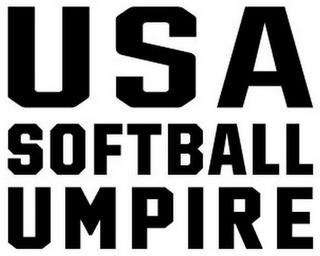 USA SOFTBALL UMPIRE trademark