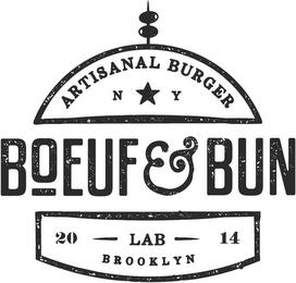 ARTISANAL BURGER NY BOEUF & BUN 20 LAB 14 BROOKLYN trademark