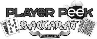 PLAYER PEEK BACCARAT COMMISSION FREE K 9 trademark