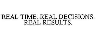 REAL TIME. REAL DECISIONS. REAL RESULTS. trademark