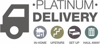 ·PLATINUM· DELIVERY IN-HOME UPSTAIRS SET UP HAUL AWAYUP HAUL AWAY trademark