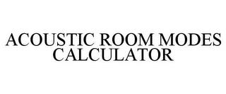 ACOUSTIC ROOM MODES CALCULATOR trademark