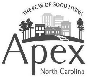 THE PEAK OF GOOD LIVING APEX NORTH CAROLINA trademark