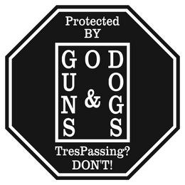 GOD GUNS & DOGS PROTECTED BY TRESPASSING? DON'T! trademark