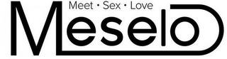 MESELO MEET · SEX · LOVE trademark