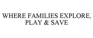 WHERE FAMILIES EXPLORE, PLAY & SAVE trademark