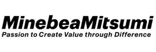 MINEBEAMITSUMI PASSION TO CREATE VALUE THROUGH DIFFERENCE trademark