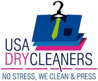 USA DRYCLEANERS NO STRESS, WE CLEAN & PRESS trademark