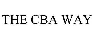 THE CBA WAY trademark