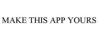 MAKE THIS APP YOURS trademark