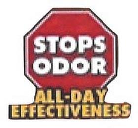 STOPS ODOR ALL-DAY EFFECTIVENESS trademark