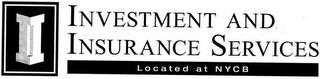 I INVESTMENT AND INSURANCE SERVICES LOCATED AT NYCB trademark