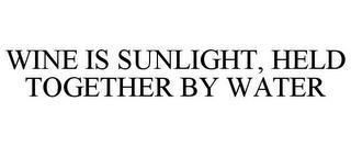 WINE IS SUNLIGHT, HELD TOGETHER BY WATER trademark