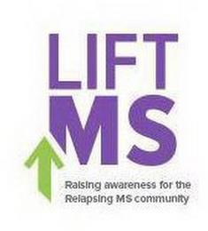 LIFT MS RAISING AWARENESS FOR THE RELAPSING MS COMMUNITY trademark