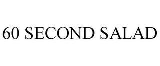 60 SECOND SALAD trademark