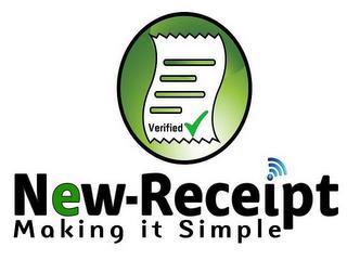 NEW-RECEIPT MAKING IT SIMPLE trademark