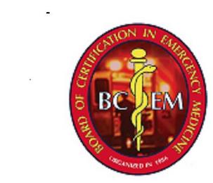 BOARD OF CERTIFICATION IN EMERGENCY MEDICINE, ORGANIZED IN 1986, BCEM trademark