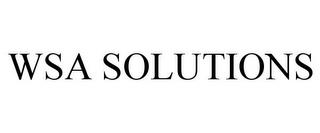 WSA SOLUTIONS trademark