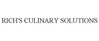 RICH'S CULINARY SOLUTIONS trademark