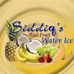 SIDDIQS REAL FRUIT WATER ICE trademark