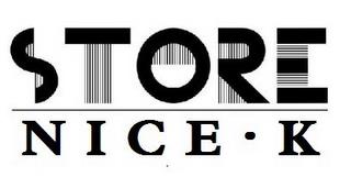 STORE NICE · K trademark