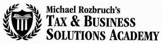 MICHAEL ROZBRUCH'S TAX & BUSINESS SOLUTIONS ACADEMY trademark