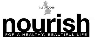 ISLE OF DOGS NOURISH FOR A HEALTHY, BEAUTIFUL LIFE trademark