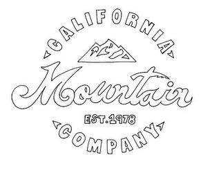 CALIFORNIA MOUNTAIN COMPANY EST. 1978 trademark