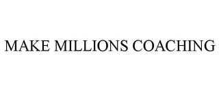 MAKE MILLIONS COACHING trademark