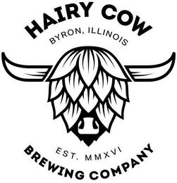 HAIRY COW BREWING COMPANY BYRON, ILLINOIS EST. MMXVI trademark