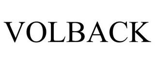 VOLBACK trademark