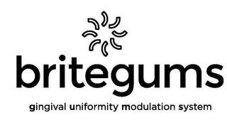 BRITEGUMS GINGIVAL UNIFORMITY MODULATION SYSTEM trademark