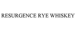 RESURGENCE RYE WHISKEY trademark