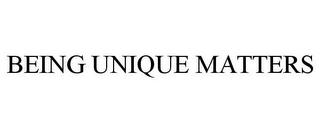 BEING UNIQUE MATTERS trademark