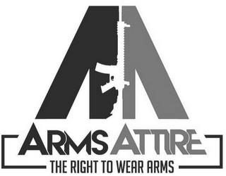 AA ARMS ATTIRE THE RIGHT TO WEAR ARMS trademark